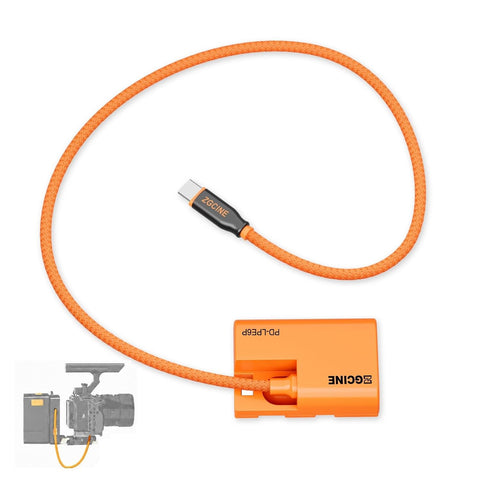 ZGCINE PD-LPE6P USB-C PD to Canon LP-E6P Dummy Battery Cable 60cm