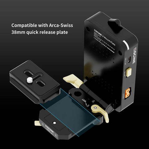ZGCINE VM-VP4 Quick Release V-Mount Battery Plate USB-C D-Tap