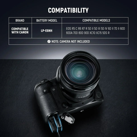 Neewer Vp-lpe6nh d Tap to Lp-e6nh Dummy Battery & Cable • Camerastuff • South Africa