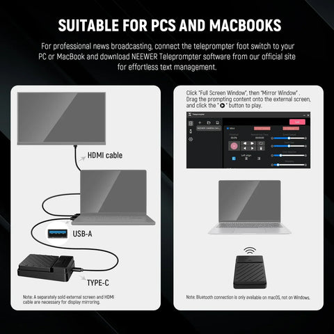 Neewer Rt112 Foot Switch for Teleprompter App with 3m Cable • Camerastuff • South Africa