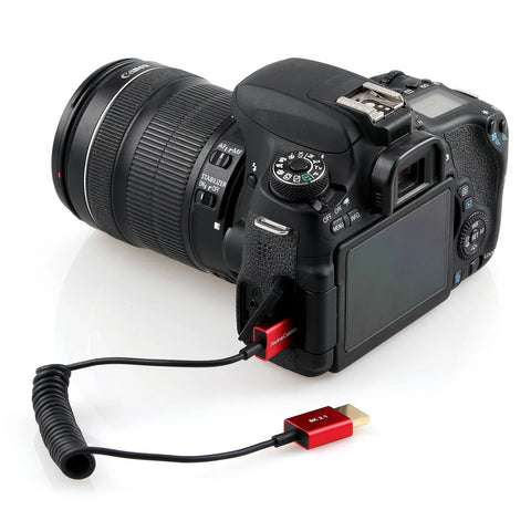 Alvins Cables 8K 2.1 Mini HDMI to HDMI Coiled Cable (Nikon D3200/D810/Z6II/Z7II)