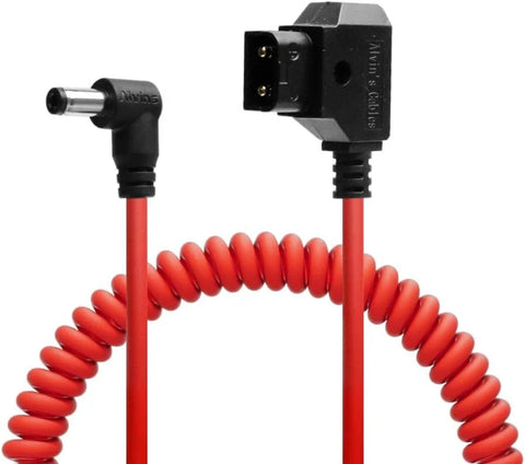 Alvins Cables D-tap to DC 2.1 Coiled Cable (Atomos / BMPCC / SmallHD)