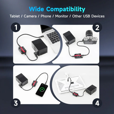 Alvins Cables D-tap to USB-C PD Bidirectional Cable (100W 24cm)