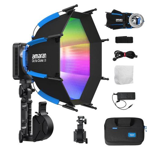 Aputure Amaran Ray 60c 60W RGB LED Light with Octa Dome 30