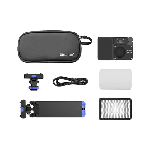 Aputure Amaran Ace 25x 25W Bi-Colour Mini LED Constant Light Panel All-in-One Creator Kit (Charcoal)