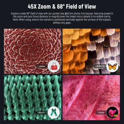 Neewer Ls-32 Pro 45x Mini Pocket Microscope Lens with 17mm Thread Phone Clip • Camerastuff • South Africa