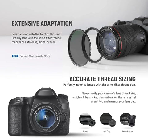 Neewer 9 Pieces Step-Ip Lens Filter Adapter Rings Set