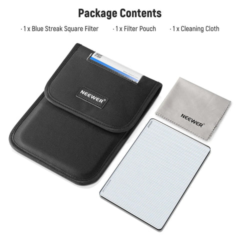 Neewer 4’’x5.65’’ Cinematic Blue Streak Effect Square Filter for Matte Box • Camerastuff • South Africa