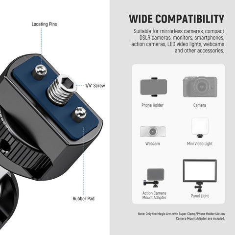Neewer UA056 30Inch Articulating Magic Arm with Super Clamp