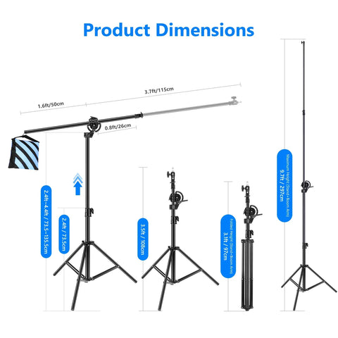 Neewer  ST-CB 297cm Photography Boom Arm Light Stand