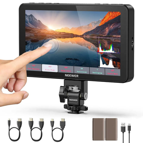 Neewer F700 7’’ Touch Screen Camera Monitor + 2 x Np-f750 Batteries & Charging Cables • Camerastuff • South Africa