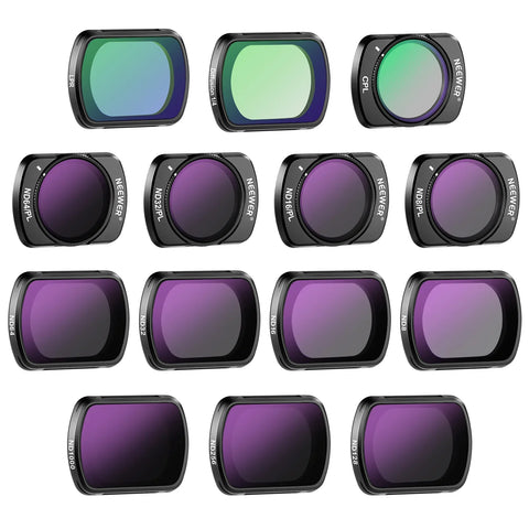 Neewer Fl-p10 14-pack Magnetic Nd & Cpl Effect Filter Set for Dji Osmo Pocket 3 • Camerastuff • South Africa
