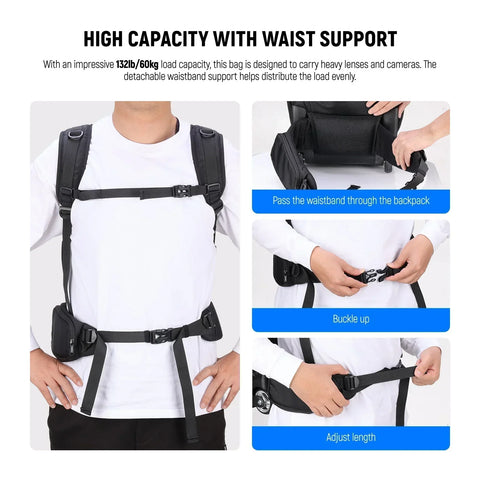 Neewer Pb027 2-in-1 Pull Bar Rolling Camera Backpack • Camerastuff • South Africa