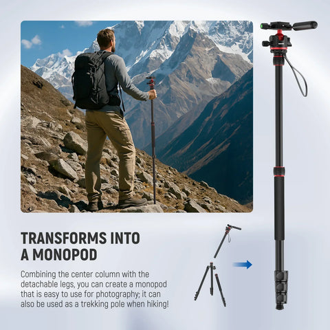 Neewer TP08 77inch Camera 2-in-1 Tripod & Monopod