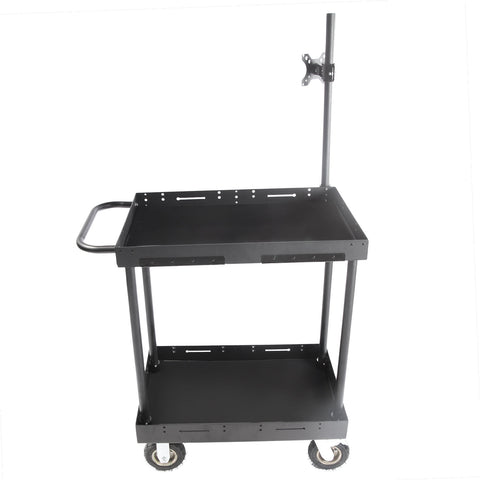Camerastuff 50x70cm Directors Cart Workstation with Monitor Mount