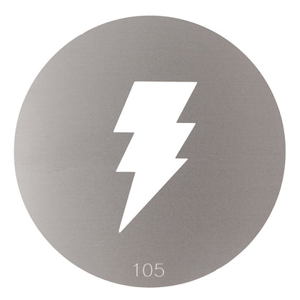CameraStuff Lightning Bolt Steel Gobo Disc 65mm for Godox optical snoot projector