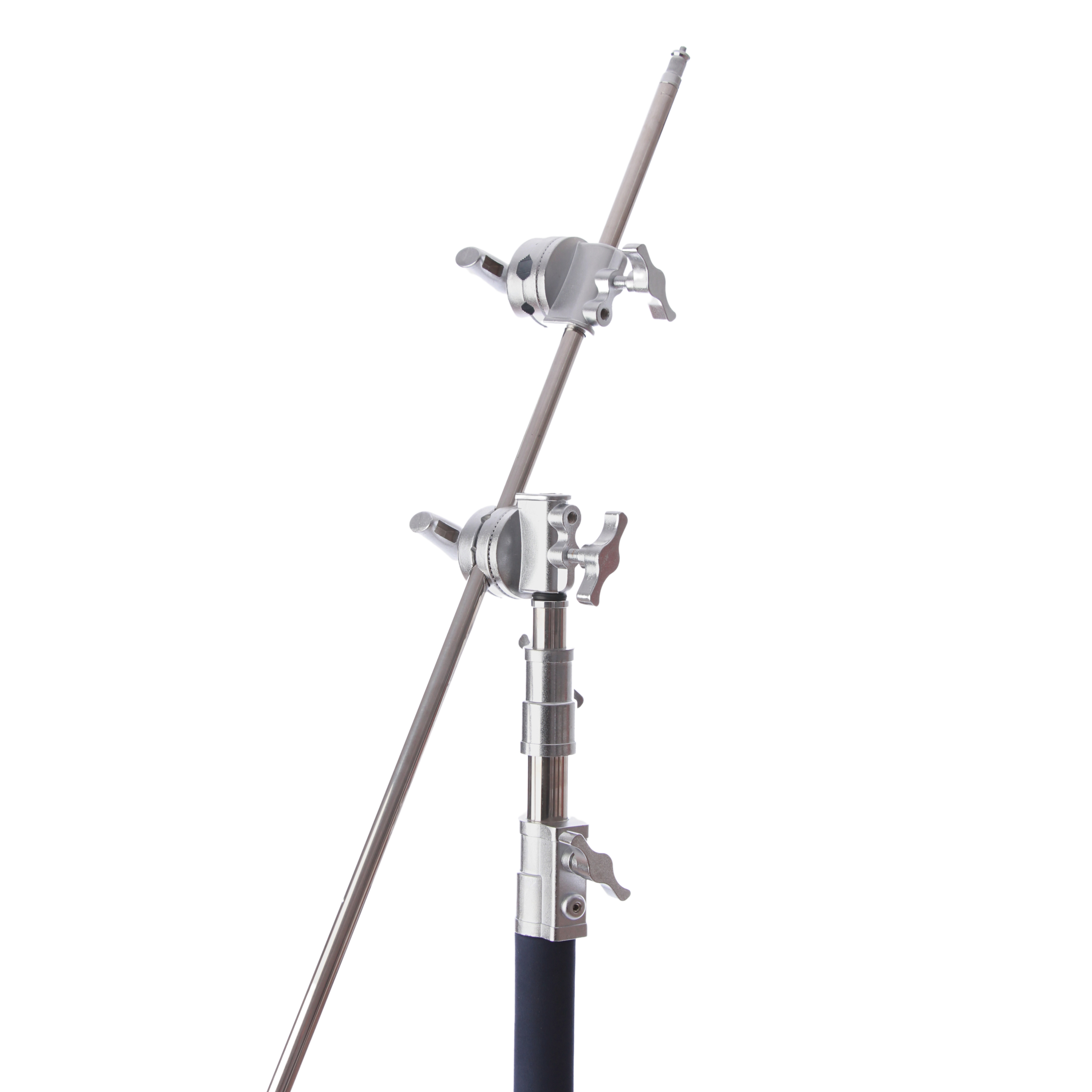 Crossbar extended from a stainless steel C-stand