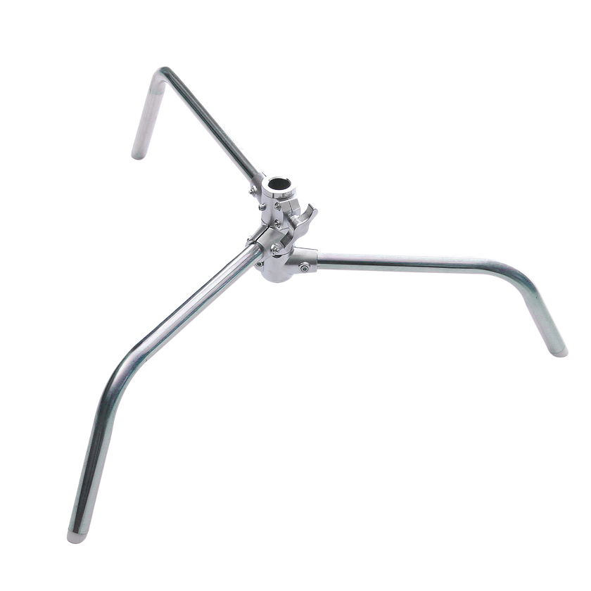 Removable turtle base on a stainless steel C-stand