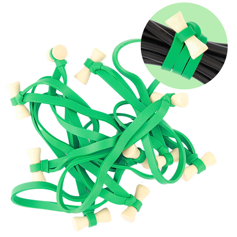 Camerastuff Elastic Rubber Cable Ties Green x 10 • Camerastuff • South Africa