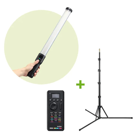Godox Bundle | Lc500r Rgb Light Stick + Remote + Stand