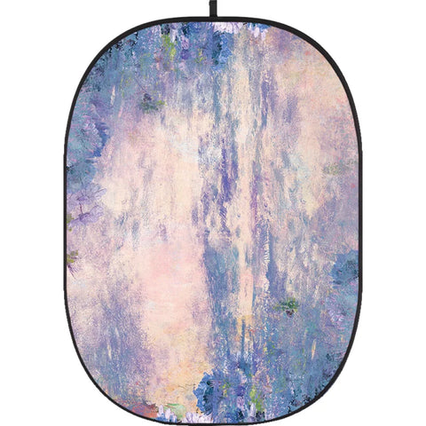 Godox Cba-pf0001 Floral Painting Collapsible Backdrop 1.5mx2m Purple Paint Smudges