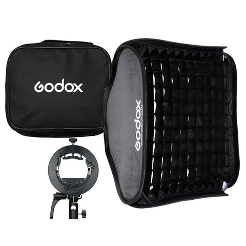 Godox Sggv6060 60cm Folding Pop-up Softbox With Grid And S2 Speedlight Bracket