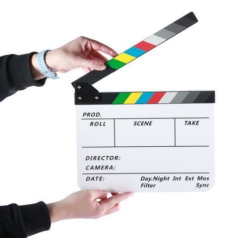 Camerastuff ICB-01 Clapper Board  30x25cm Acrylic White