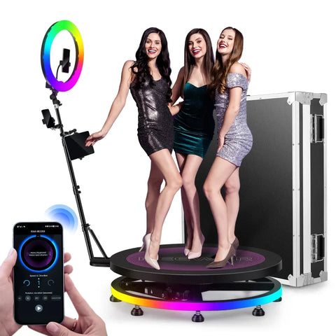 Neewer 360 Photo Booth Machine With 18 Inch Rgb Ring Light Kit 100cm