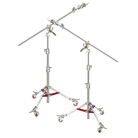 Neewer Bundle | 2 x 440cm Heavy-duty Dolly C-stand Light Stands