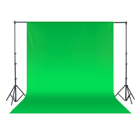 Cotton Fabric Backdrop Bundle | 3x3.6m Chroma-Key Green Cotton Backdrop + Neewer 2.6x3m Adjustable Backdrop Stand Kit | CameraStuff | South Africa Gauteng Online Shop