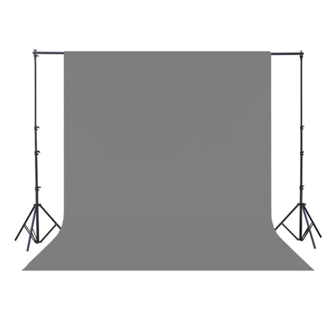 Cotton Fabric Backdrop Bundle | 3x3.6m Grey Cotton Backdrop + Neewer 2.6x3m Adjustable Backdrop Stand Kit | CameraStuff | South Africa Gauteng Online Shop