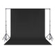 Cotton Fabric Backdrop Bundle | 3x6m Black Cotton Backdrop + Neewer 2.6x3m Adjustable Backdrop Stand Kit | CameraStuff | South Africa Gauteng Online Shop