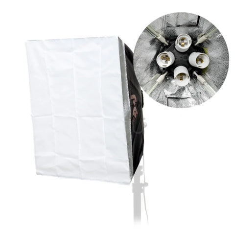 Falcon Eyes LH-ESB6060 Folding Softbox 60x60cm & 4 x E27 Bulb Holder (Bulbs not included) | CameraStuff | South Africa Gauteng Online Shop