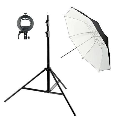 Godox Bundle | Godox 101cm White Reflective Umbrella + Flash Bracket + Stand | CameraStuff | South Africa Gauteng Online Shop