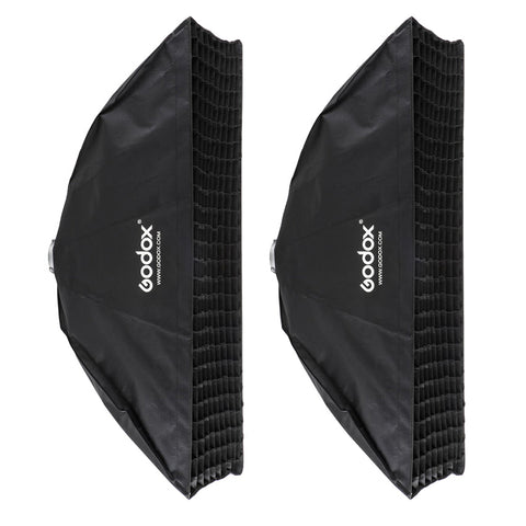 Godox Bundle | 2 x Godox SB-FW-50130 50x130cm Non-Folding Softbox Stripbox with Detachable Grid (Bowens Mount) | CameraStuff | South Africa Gauteng Online Shop