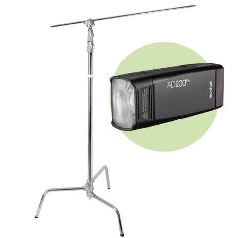 Godox Bundle | Godox AD200 Pro Battery Strobe + Godox C-Stand | CameraStuff | South Africa Gauteng Online Shop