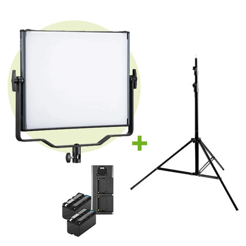 Godox Bundle | Godox LDX100RGB LED RGB LED Panel + Stand +  2 x NP-F Batteries and USB Battery Charger | CameraStuff | South Africa Gauteng Online Shop