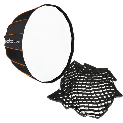 Godox Bundle | Godox QR-P90 90cm Quick-Release Parabolic Softbox + P90G Honeycomb Grid | CameraStuff | South Africa Gauteng Online Shop