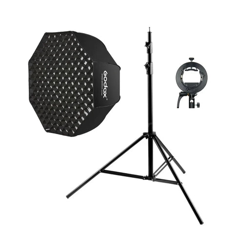 Godox Bundle | Godox SB-GUE 80cm Folding Softbox Octabox + Light Stand + Flash Bracket | CameraStuff | South Africa Gauteng Online Shop