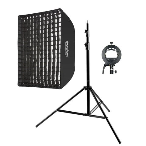 Godox Bundle | Godox SB-USW 90x90cm Folding Sofbox + Light Stand + Flash Bracket | CameraStuff | South Africa Gauteng Online Shop