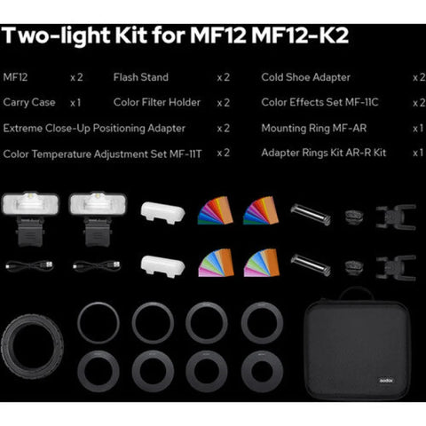 Godox MF12-K2 Macro Flash MF12 Two Light Kit | CameraStuff | South Africa Gauteng Online Shop