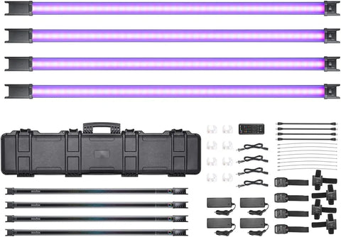 Godox TL120 4-Light RGB LED Tube Light Kit | CameraStuff | South Africa Gauteng Online Shop