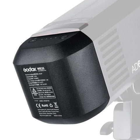 Godox WB26 Lithium Battery for Godox AD600 Pro | CameraStuff | South Africa Gauteng Online Shop