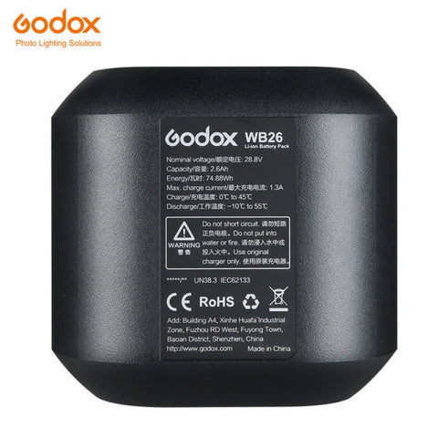 Godox WB26 Lithium Battery for Godox AD600 Pro | CameraStuff | South Africa Gauteng Online Shop