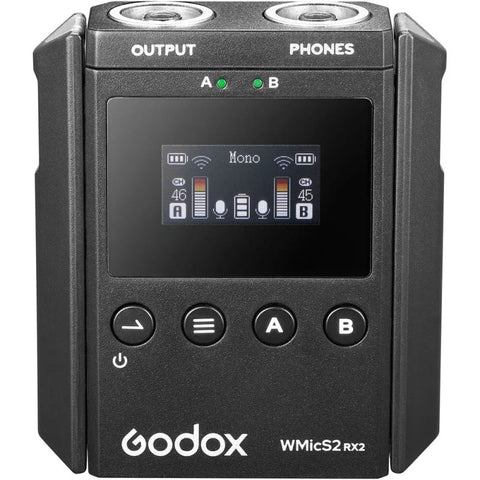 Godox WMicS2 UHF Compact Wireless Microphone System for Cameras & Smartphones with 3.5mm (514 to 596 MHz) | CameraStuff | South Africa Gauteng Online Shop