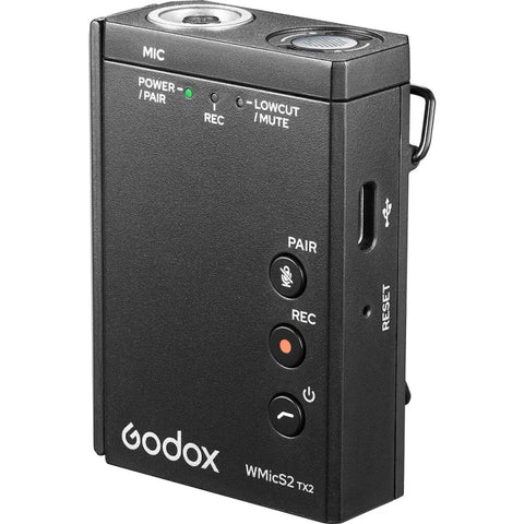 Godox WMicS2 UHF Compact Wireless Microphone System for Cameras & Smartphones with 3.5mm (514 to 596 MHz) | CameraStuff | South Africa Gauteng Online Shop