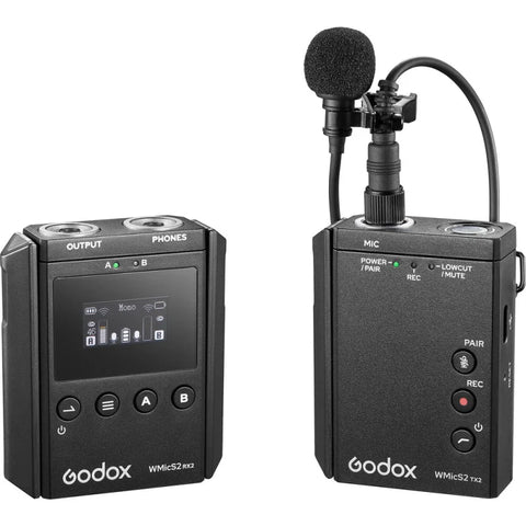 Godox WMicS2 UHF Compact Wireless Microphone System for Cameras & Smartphones with 3.5mm (514 to 596 MHz) | CameraStuff | South Africa Gauteng Online Shop