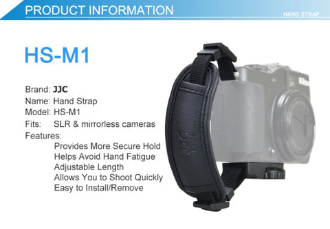 JJC HS-M1 Camera Hand Strap Grip for Mirrorless, Lightweight Cameras | CameraStuff | South Africa Gauteng Online Shop