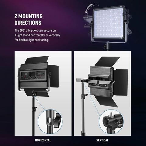 Neewer 2 × RGB1200 RGBWW 60W LED Constant Light Panel Kit | CameraStuff | South Africa Gauteng Online Shop