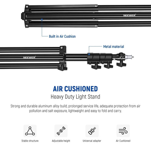 Neewer 220cm Heavy-Duty Air-Cushioned Light Stand | CameraStuff | South Africa Gauteng Online Shop